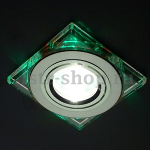 Светильник 2080/2 хром/зеленый Elektrostandard