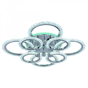 Светодиодная люстра 8027/4+4 CHR 144W+11W RGB